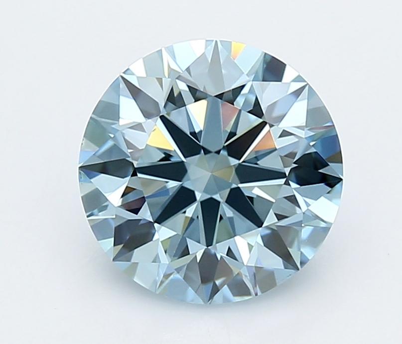 3.00 Ct. Fancy Vivid  Blue Round Lab Grown Diamond