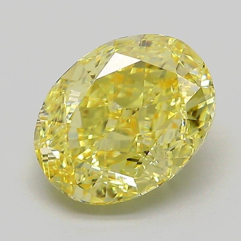 2.24 Ct. Fancy Intense Yellow Oval Lab Grown Diamond