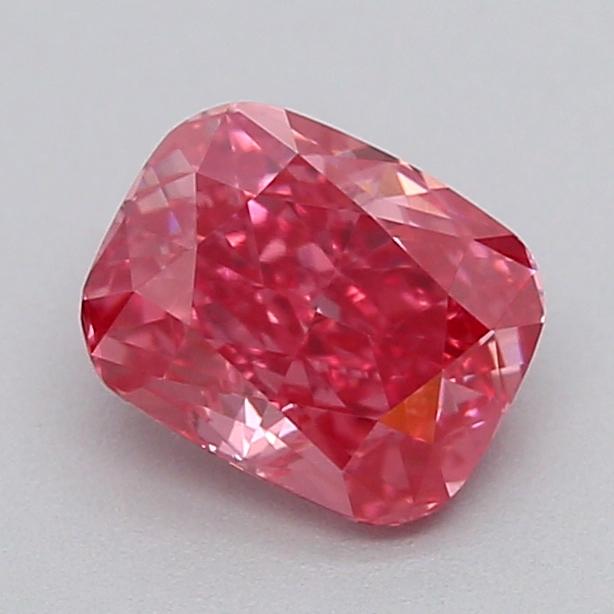 0.52 Ct. Fancy Vivid Pink Cushion Lab Grown Diamond