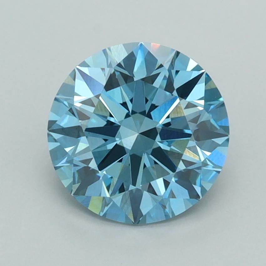 2.00 Ct. Fancy Vivid  Blue Round Lab Grown Diamond