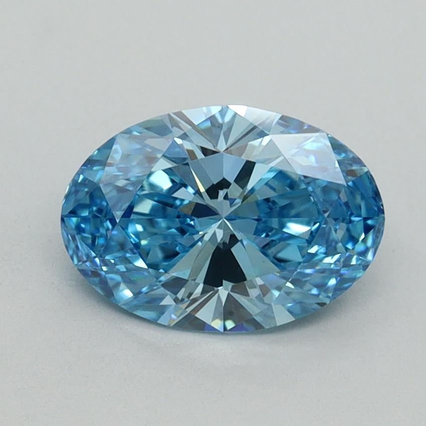 1.18 Ct. Fancy Vivid Blue Oval Lab Grown Diamond