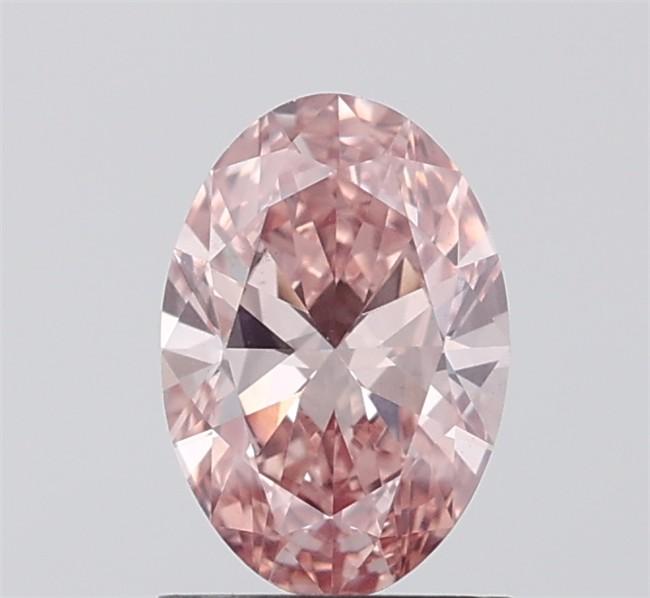 0.99 Ct. Fancy Intense Brownish Pink Oval Lab Grown Diamond