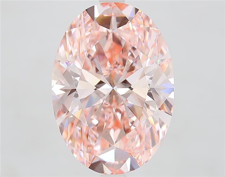 6.27 Ct. Fancy Vivid  Pink Oval Lab Grown Diamond