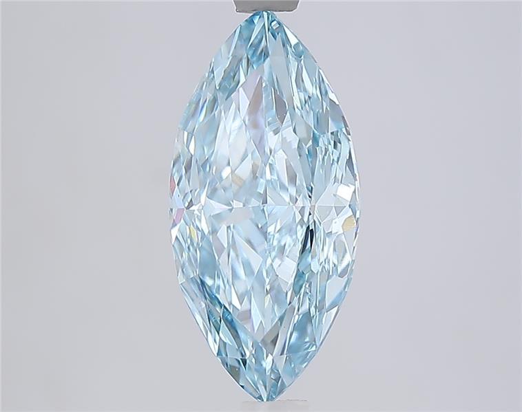 2.57 Ct. Fancy Vivid Blue Marquise Lab Grown Diamond