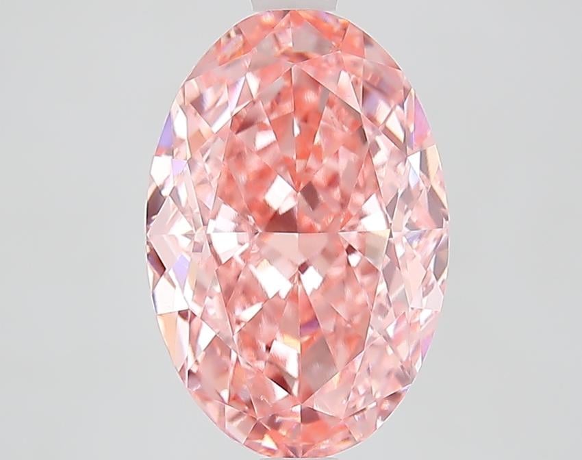 4.01 Ct. Fancy Vivid Pink Oval Lab Grown Diamond