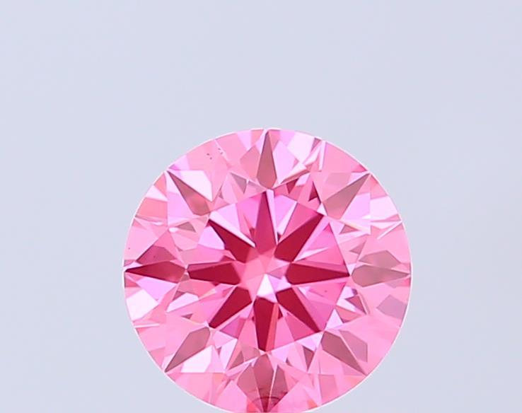 0.91 Ct. Fancy Vivid Pink Round Lab Grown Diamond