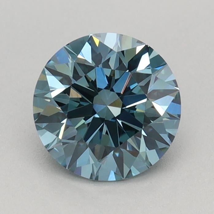 0.73 Ct. Fancy Vivid Blue Round Lab Grown Diamond