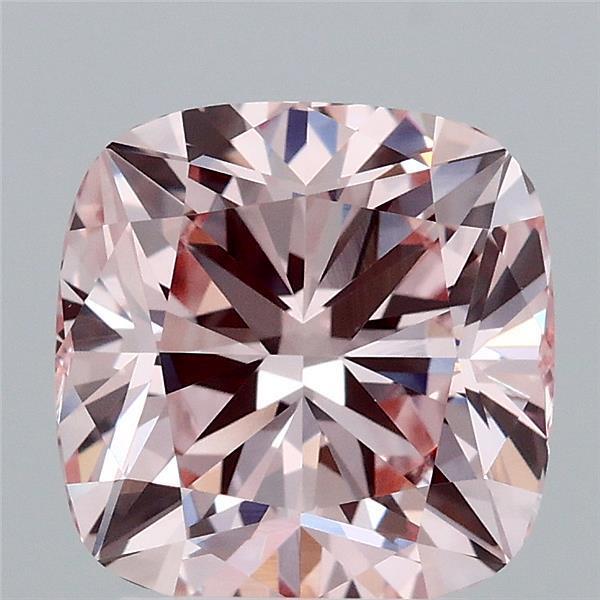 2.96 Ct. Fancy Intense Pink Cushion Lab Grown Diamond
