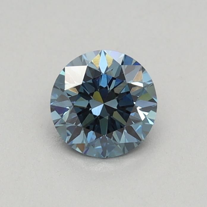 0.30 Ct. Fancy Vivid Blue Round Lab Grown Diamond