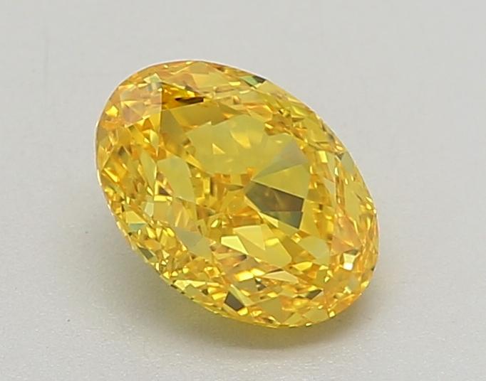 1.09 Ct. Fancy Vivid Yellow Oval Lab Grown Diamond