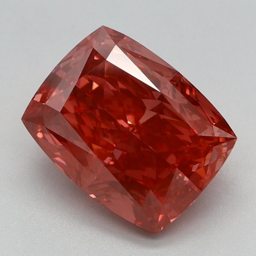 2.11 Ct. Fancy Vivid  Pink Cushion Lab Grown Diamond