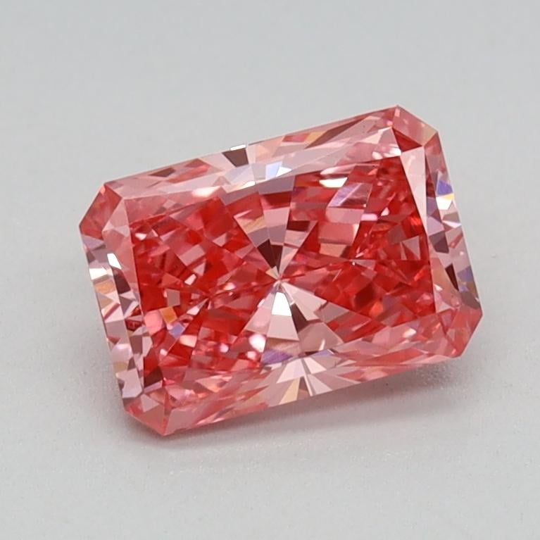 0.72 Ct. Fancy Vivid Pink Radiant Lab Grown Diamond