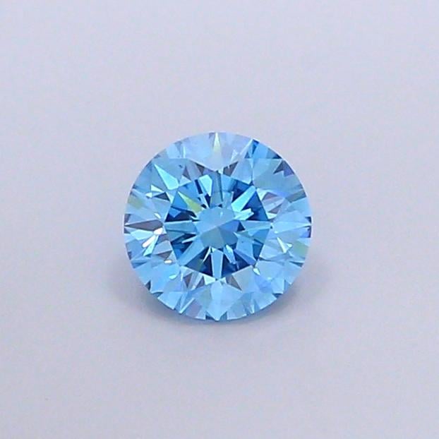 0.92 Ct. Fancy Vivid Blue Round Lab Grown Diamond