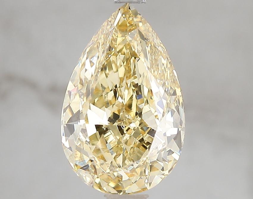 3.07 Ct. Fancy Intense Yellow Pear Lab Grown Diamond