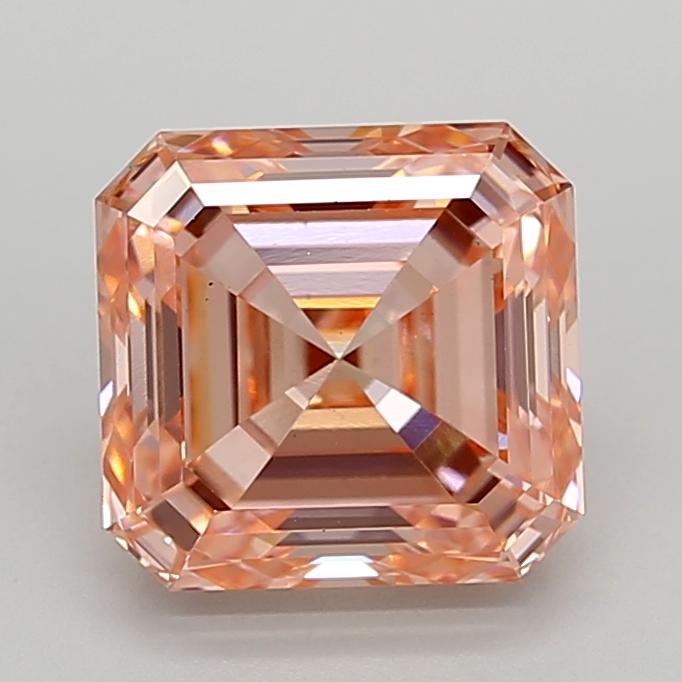 4.00 Ct. Fancy Vivid  Pink Asscher Lab Grown Diamond