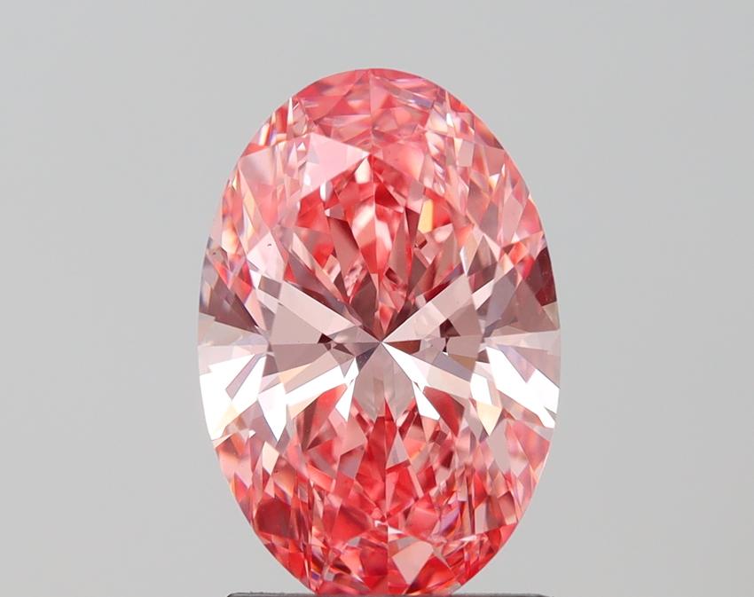 2.29 Ct. Fancy Vivid Pink Oval Lab Grown Diamond