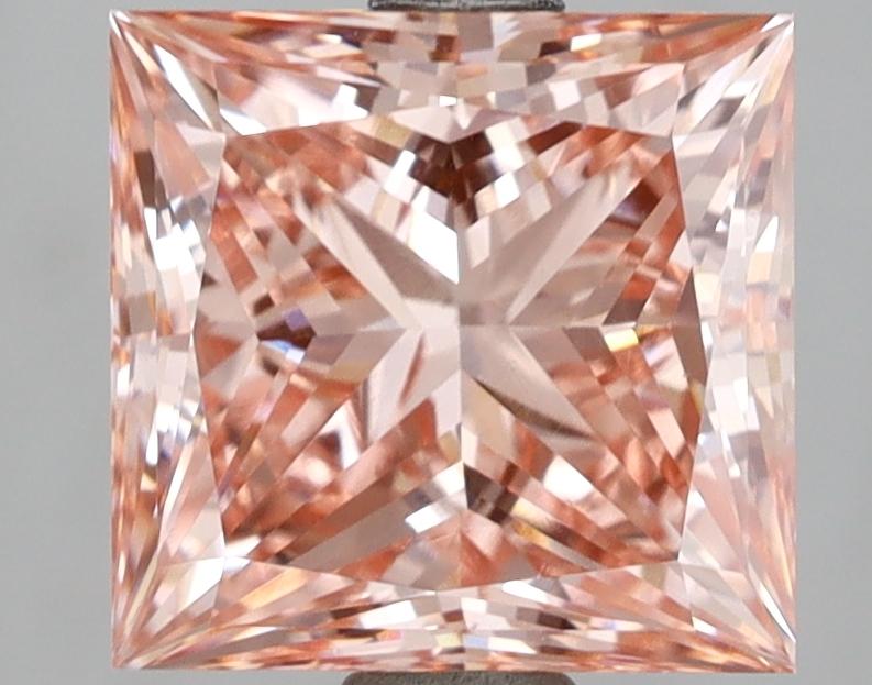 3.16 Ct. Fancy Vivid Pink Princess Lab Grown Diamond