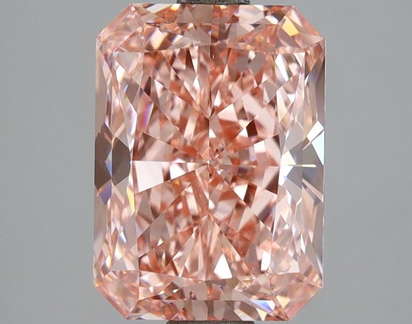 3.02 Ct. Fancy Vivid Pink Radiant Lab Grown Diamond