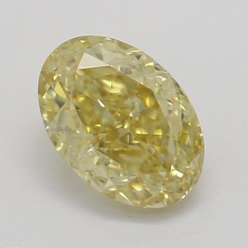 0.51 Ct. Fancy Orangy Yellow Oval Diamond