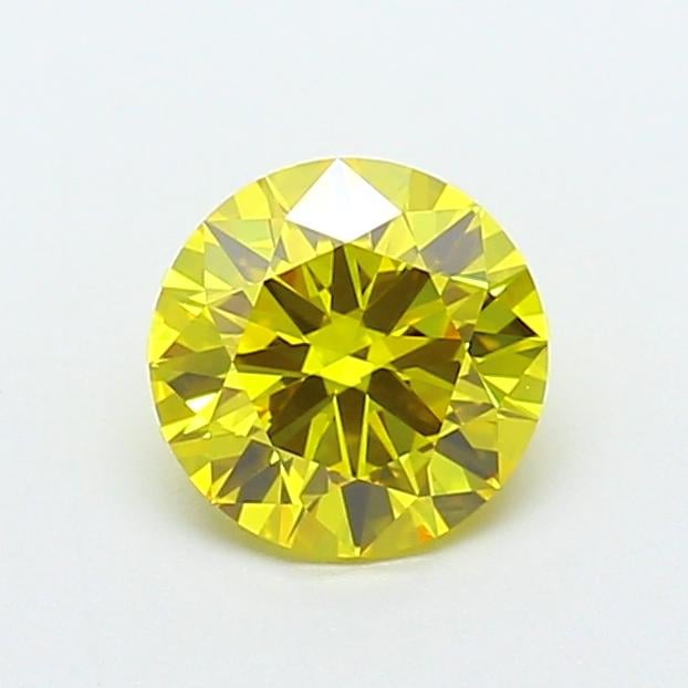1.05 Ct. Fancy Vivid Yellow Round Lab Grown Diamond