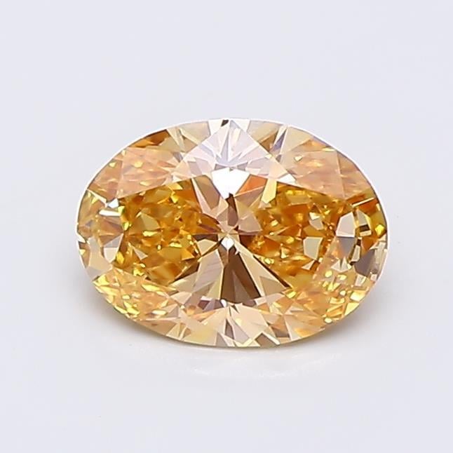 0.84 Ct. Fancy Intense Brownish Orange Oval Lab Grown Diamond