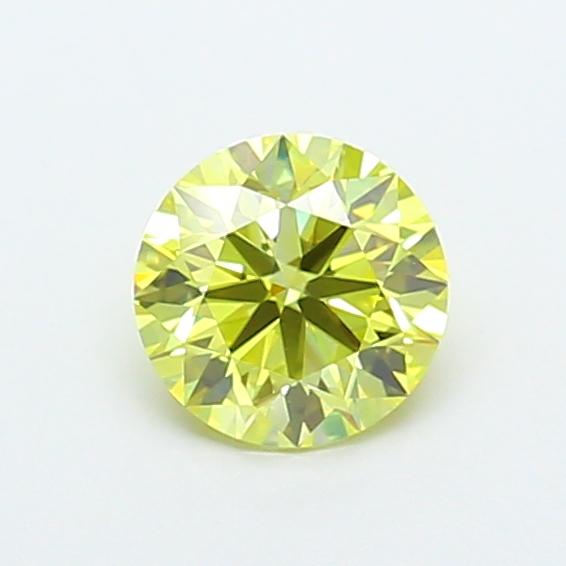 1.08 Ct. Fancy Intense Yellow Round Lab Grown Diamond