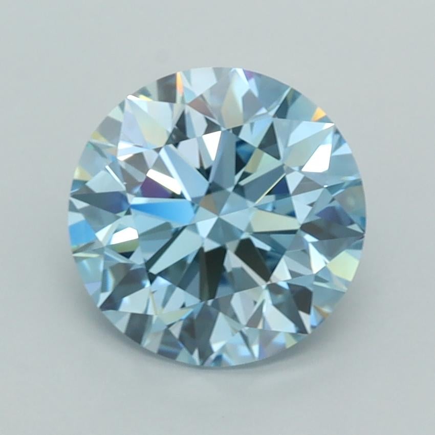 2.54 Ct. Fancy Vivid  Blue Round Lab Grown Diamond