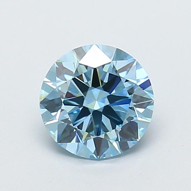 1.28 Ct. Fancy Vivid Blue Round Lab Grown Diamond
