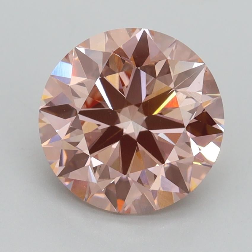 2.49 Ct. Fancy Intense Pink Round Lab Grown Diamond