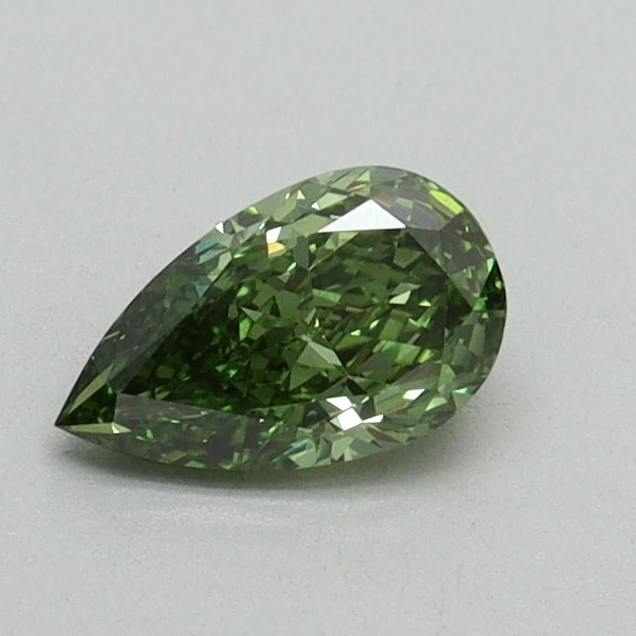 0.51 Ct. Fancy Vivid Green Pear Lab Grown Diamond