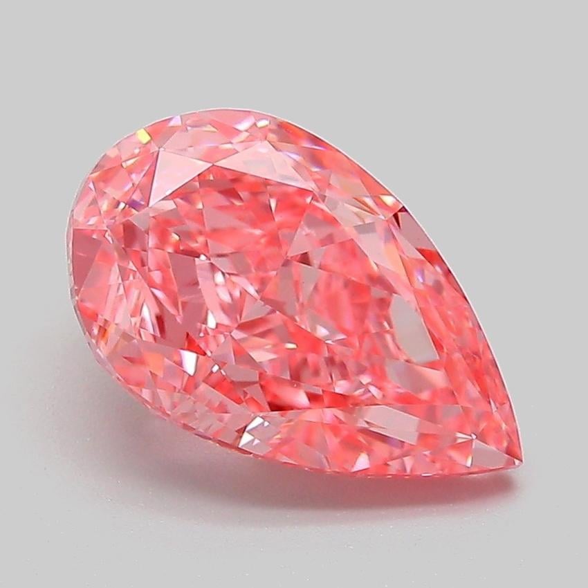 3.09 Ct. Fancy Vivid Pink Pear Lab Grown Diamond