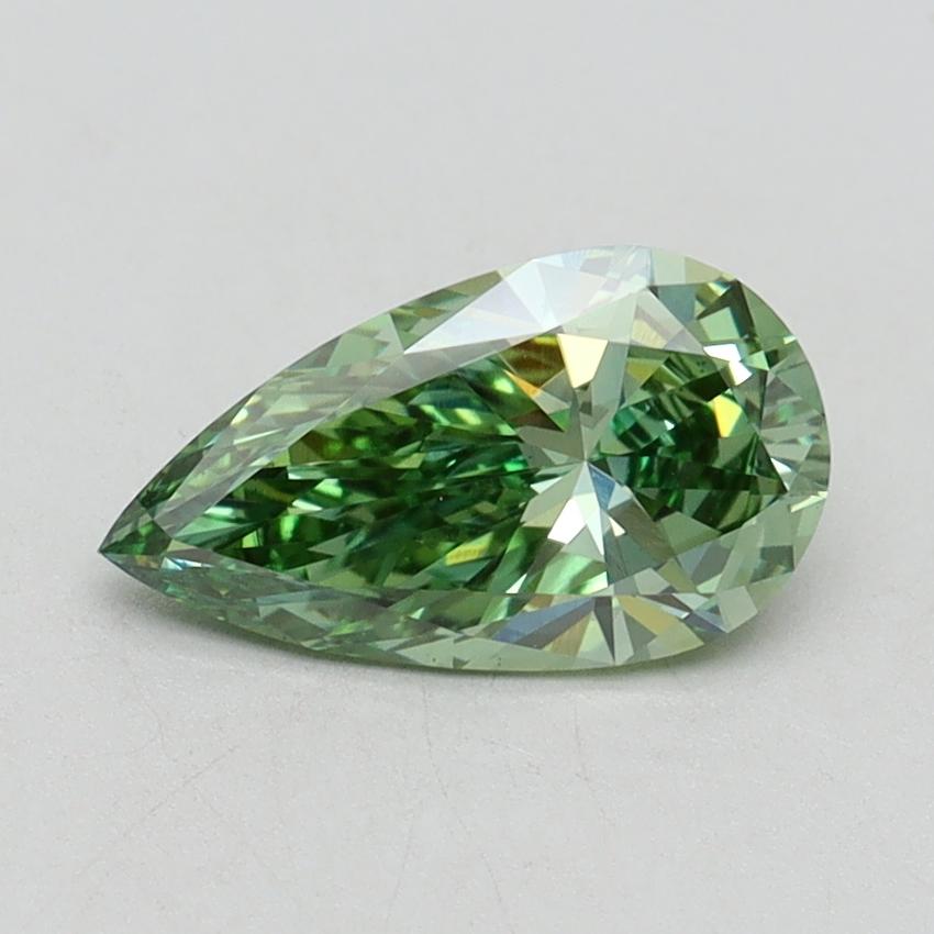 1.00 Ct. Fancy Vivid Green Pear Lab Grown Diamond