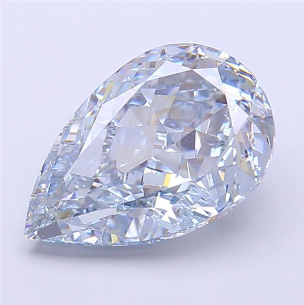 4.08 Ct. Fancy Intense  Blue Pear Lab Grown Diamond