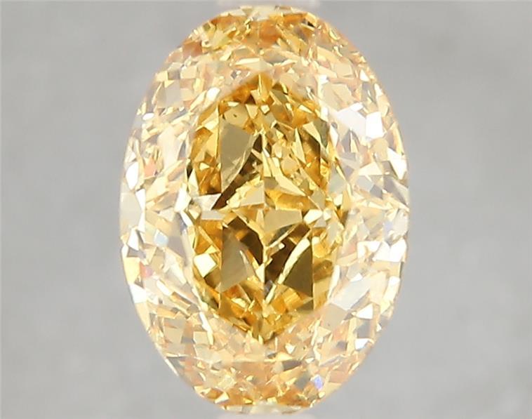 3.10 Ct. Fancy Vivid Yellow Oval Lab Grown Diamond