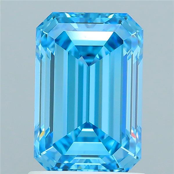 1.54 Ct. Fancy Vivid Blue Emerald Lab Grown Diamond
