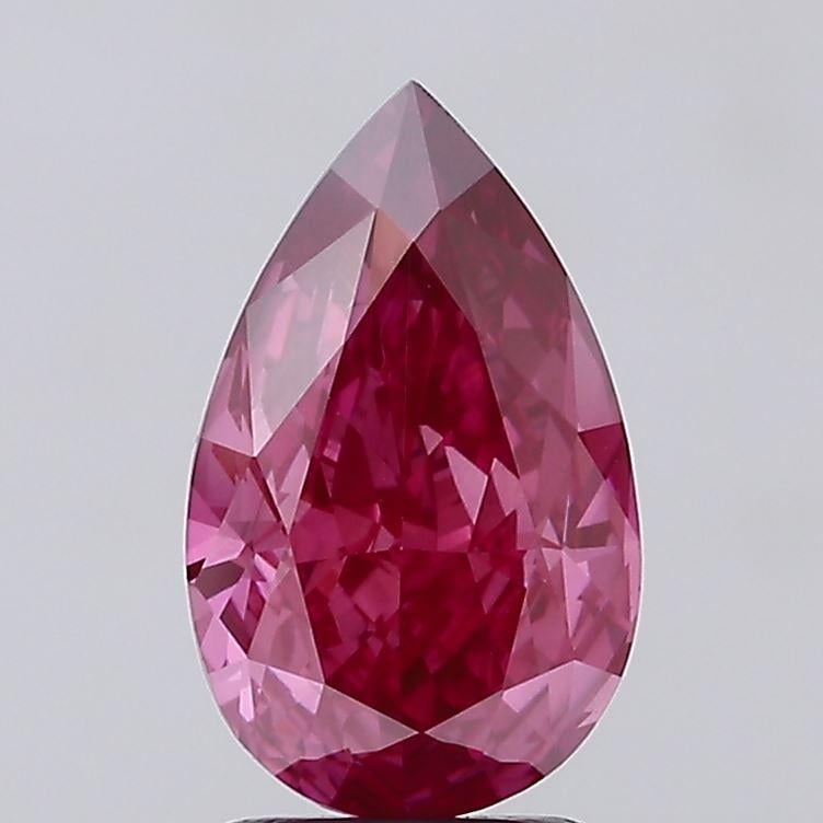 2.67 Ct. Fancy Deep Pink Pear Lab Grown Diamond
