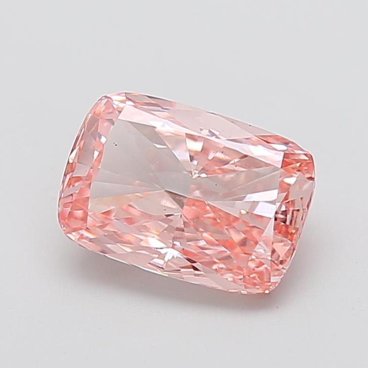 3.00 Ct. Fancy Intense Orangy Pink Cushion Lab Grown Diamond