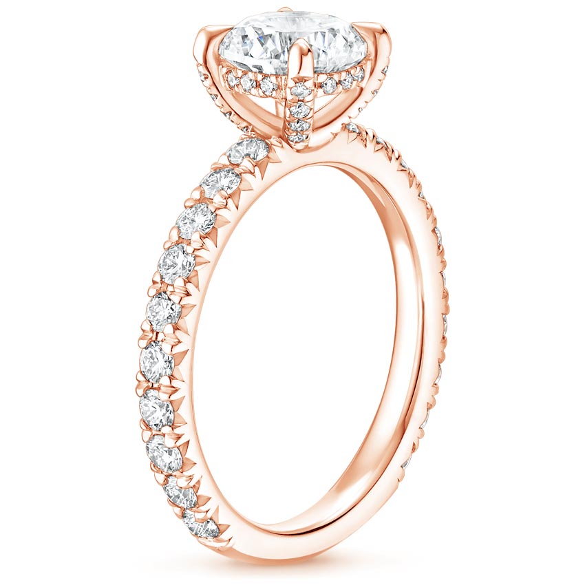 14K Rose Gold Olympia Diamond Ring, large side view