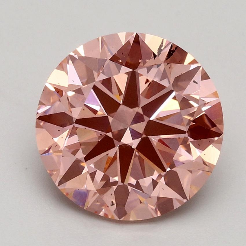 2.50 Ct. Fancy Intense Pink Round Lab Grown Diamond