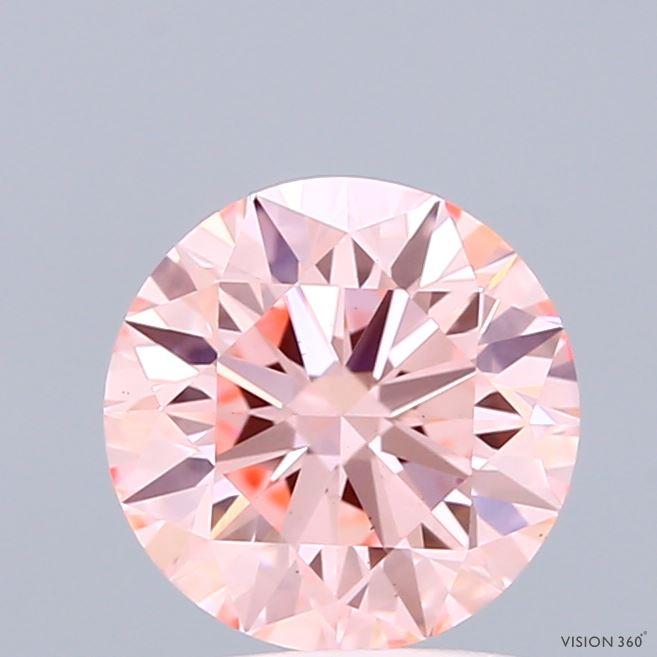 1.60 Ct. Fancy Vivid Pink Round Lab Grown Diamond
