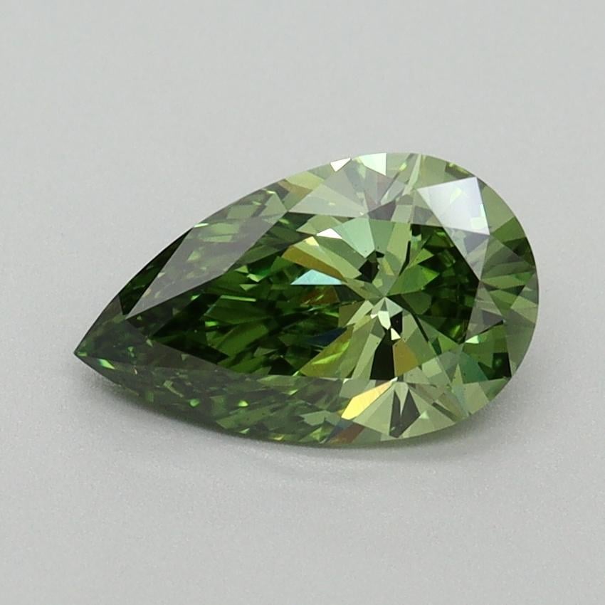 1.07 Ct. Fancy Vivid Green Pear Lab Grown Diamond