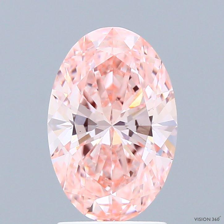 1.67 Ct. Fancy Vivid Pink Oval Lab Grown Diamond