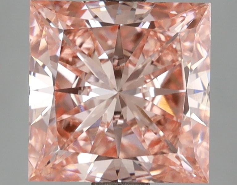 3.04 Ct. Fancy Vivid Pink Princess Lab Grown Diamond
