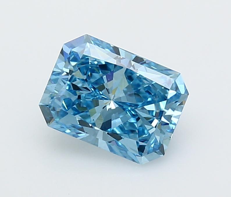 2.01 Ct. Fancy Vivid  Blue Radiant Lab Grown Diamond