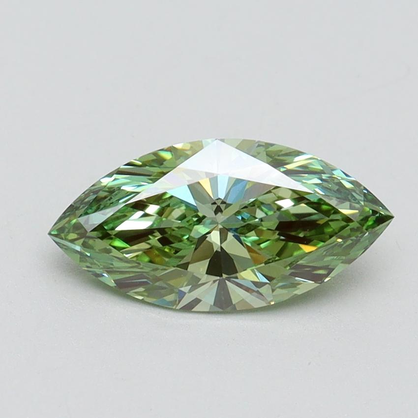 1.09 Ct. Fancy Vivid Green Marquise Lab Grown Diamond