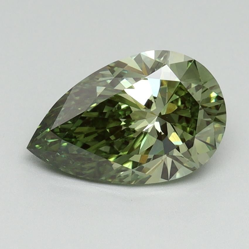 1.50 Ct. Fancy Vivid Green Pear Lab Grown Diamond
