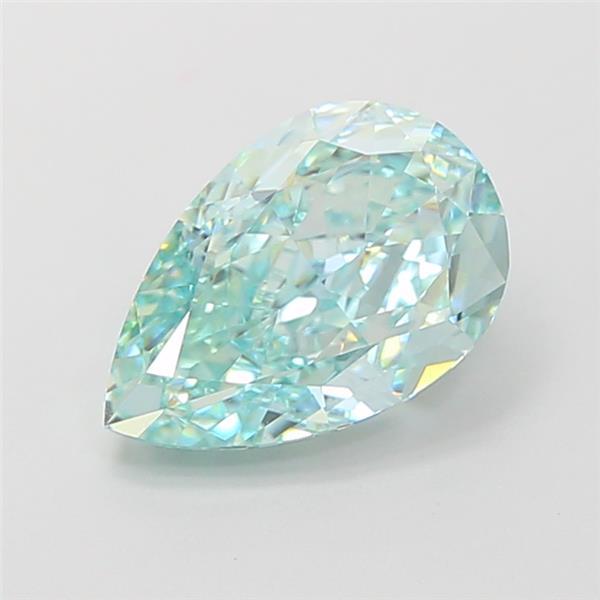 2.38 Ct. Fancy Vivid  Green Pear Lab Grown Diamond