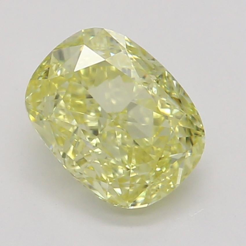 0.62 Ct. Fancy Intense Yellow Cushion Diamond