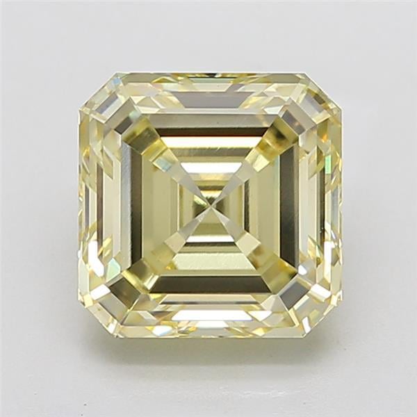 5.01 Ct. Fancy Yellow Asscher Lab Grown Diamond