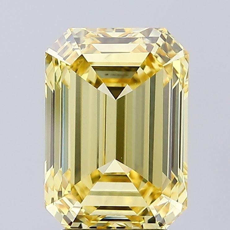 4.19 Ct. Fancy Intense Yellow Emerald Lab Grown Diamond